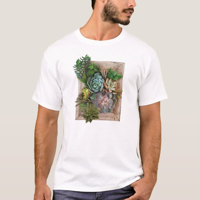Sukulär trädgårdsdesign tröja (Framsida)