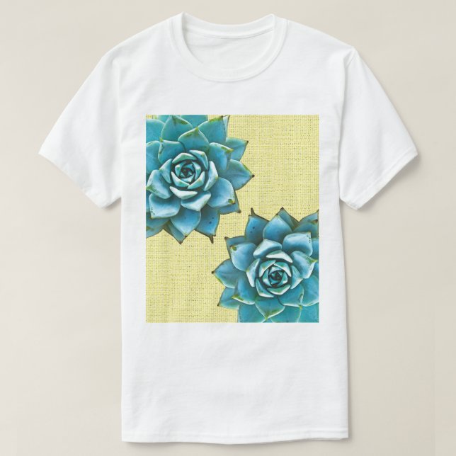 Sukulär vattenfärg på Gulten T Shirt (Design framsida)