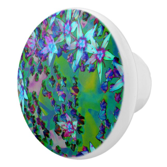 Sukulära seduumblommor i Aqua, Lila och Blue Knopp (Höger)