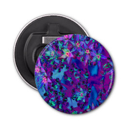 Sukulära seduumblommor i Teal, Magenta och Blue Flasköppnare