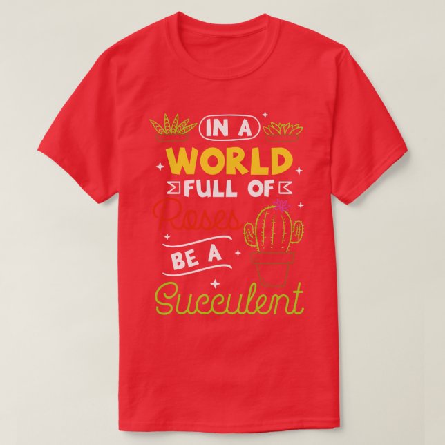 Sukulära växter 2 t shirt (Design framsida)