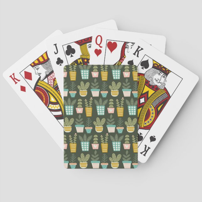 Sukulära växter casinokort (Baksidan)