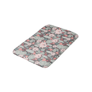 Sukulära växter och aktuarier i Rosa Mint Mönster Badrumsmatta