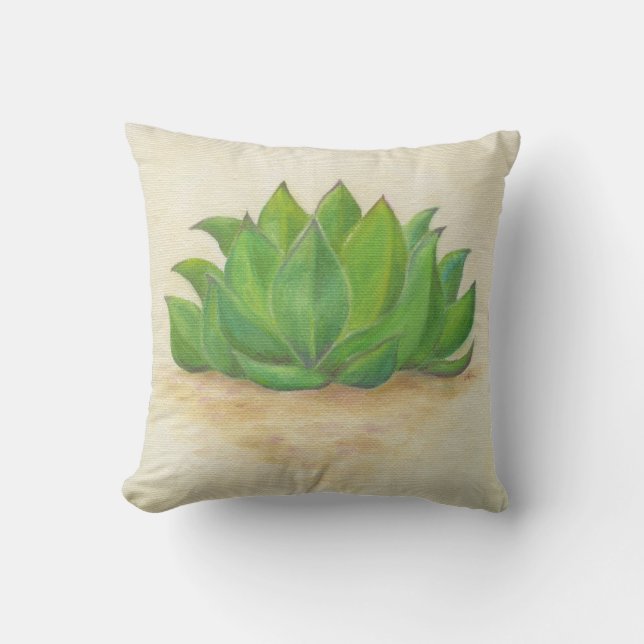Sukulärt sempervivum dekorativ kudde (Framsida)