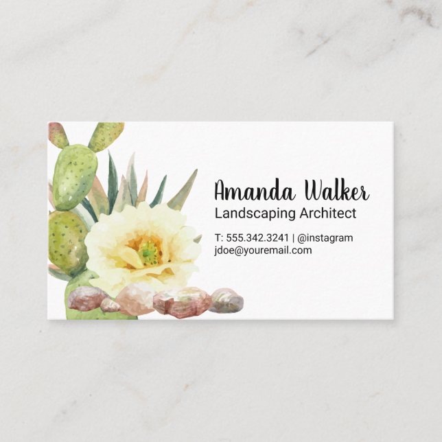 Sukulationer | Blommor och Sten Visitkort (Framsida)