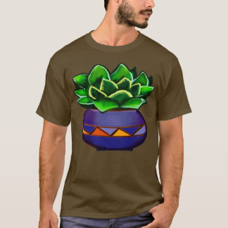 Sukulationer cacti cactus in ornamental antique po t shirt
