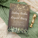 Sukulationer | Rustic Greenery Land Barn Bröllop Inbjudningar<br><div class="desc">Sukulor,  träd löv,  eukalyptus och andra inbjudningar till rustiska landsbyggsbröllop i trädgårdsgrej</div>