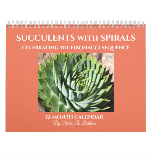 Sukulor med Fibonacci Spiral Kalender