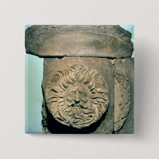 Sul en infödd brittisk gud, romersk period knapp (Framsida)