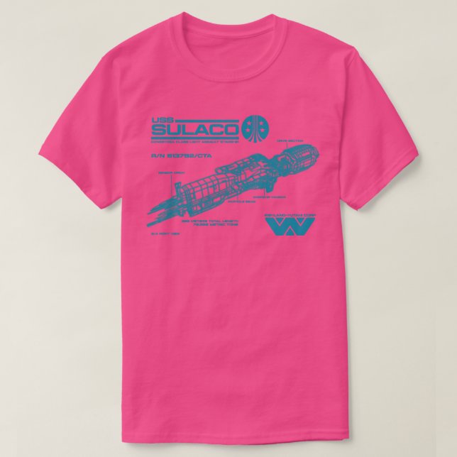 Sulaco Schematics BL T Shirt (Design framsida)