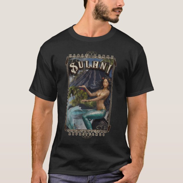 Sulani Vintage resor Poster T Shirt (Framsida)