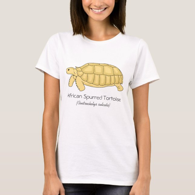 Sulcata sköldpaddaskjorta tee shirt (Framsida)