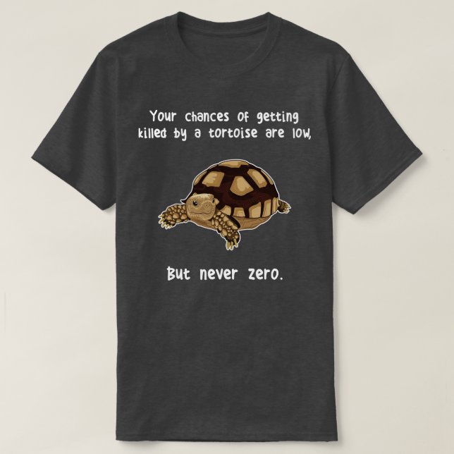 Sulcata Tortoise Aldrig Zero T Shirt (Design framsida)