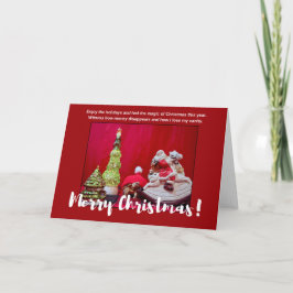 Sulcata Tortoise och Jultomten, julcitat Kort