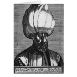 Suleiman det storartat hälsningskort