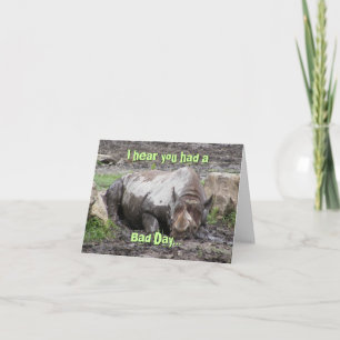 Sulking Rhino-hälsningskort Kort