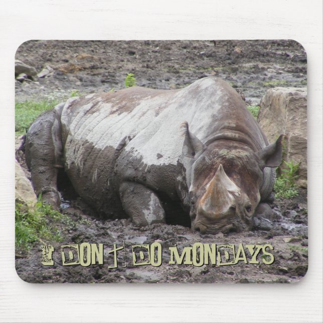 Sulking Rhino Mousepad Musmatta (Framsidan)