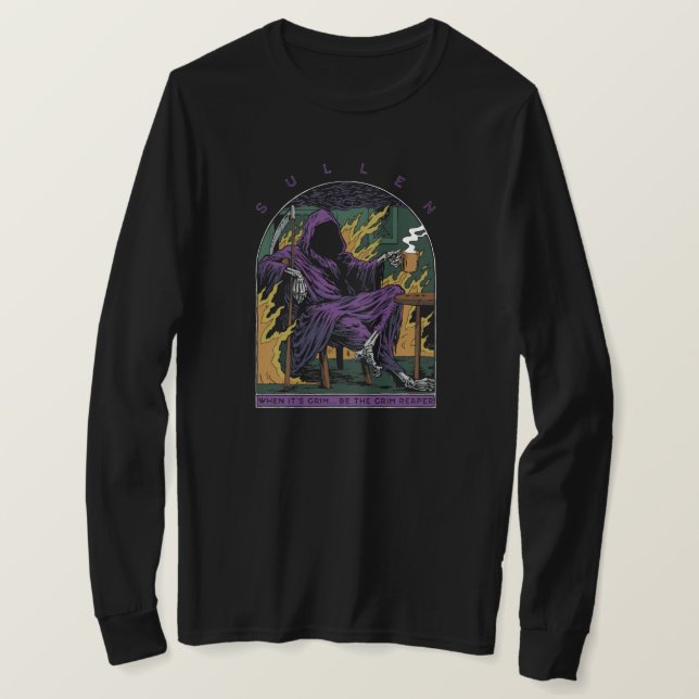 Sullen Grim Reaper T Shirt (Design framsida)