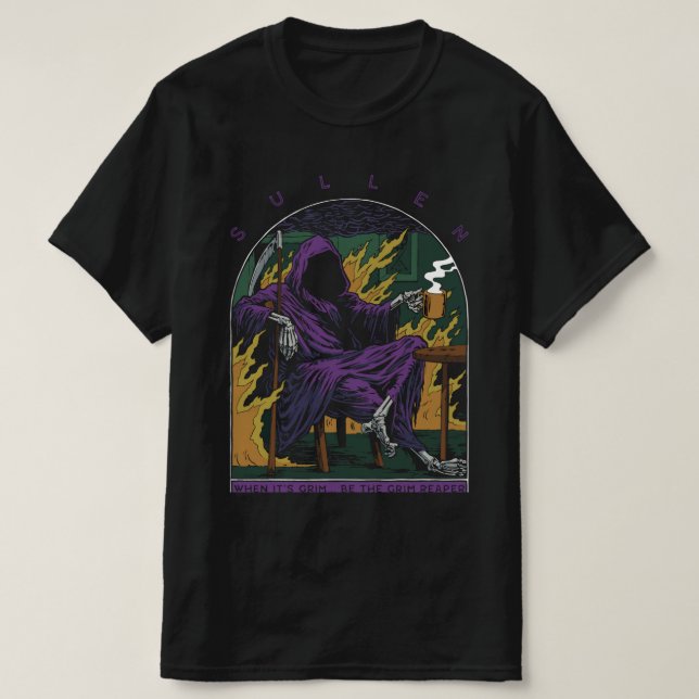 Sullen Grim Reaper T Shirt (Design framsida)