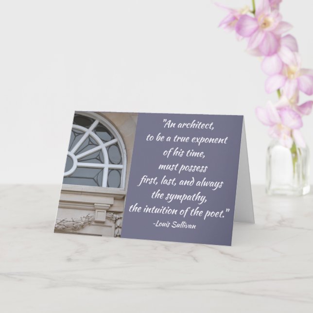 Sullivan Architect Student Greeting Card Kort (Orkide)