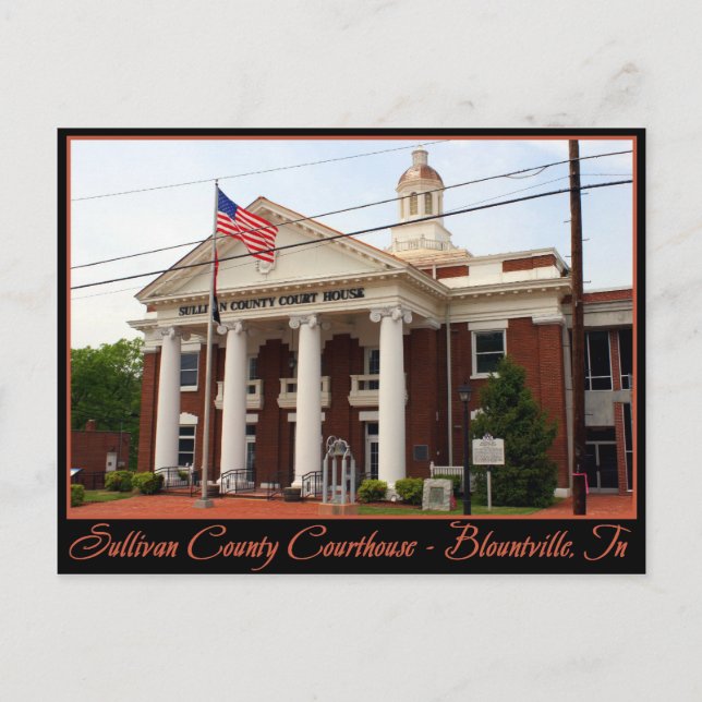 Sullivan County Domstol - Blountville, TN Vykort (Framsida)
