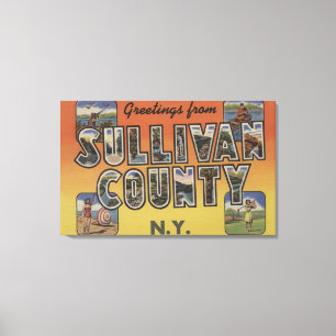 Sullivan County New York - stora brevplatser Canvastryck