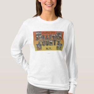 Sullivan County New York - stora brevplatser T-shirt