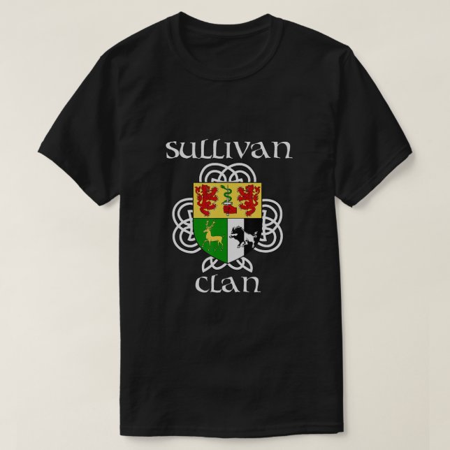 Sullivan Family Crest Jackar om Arm T Shirt (Design framsida)