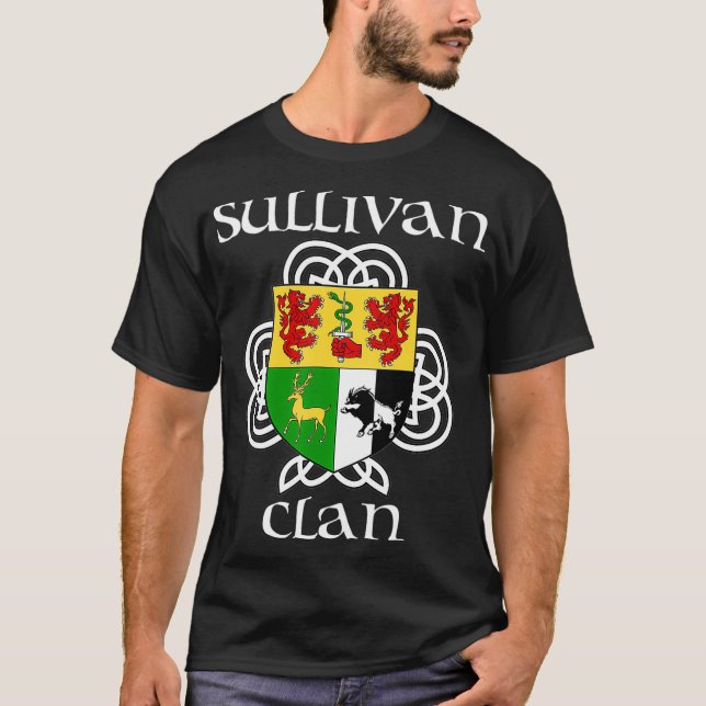 Sullivan Family Crest Jackar om Arm T Shirt (Framsida)