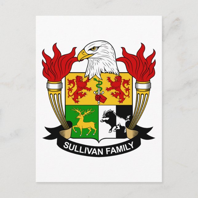 Sullivan Family Crest Vykort (Framsida)