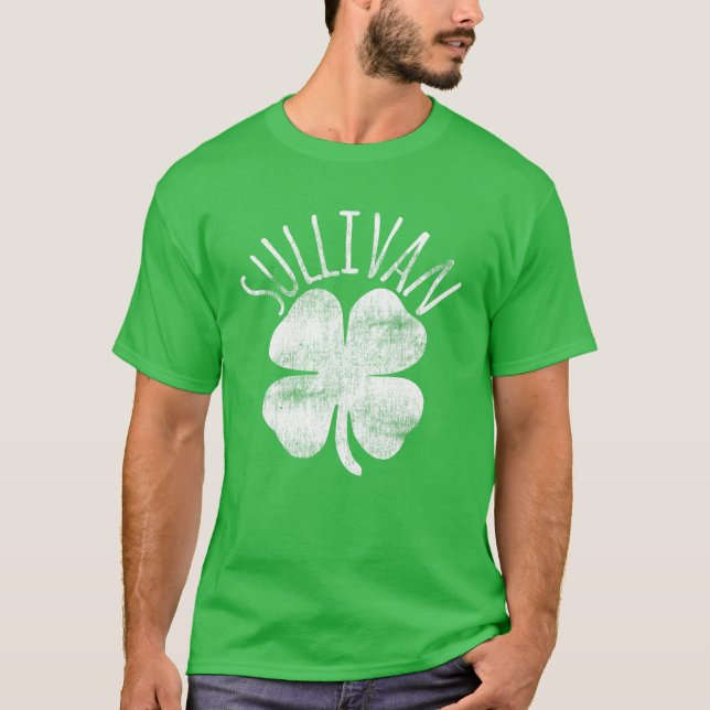 Sullivan - Family Name Matching St. Patrick's Day T Shirt (Framsida)