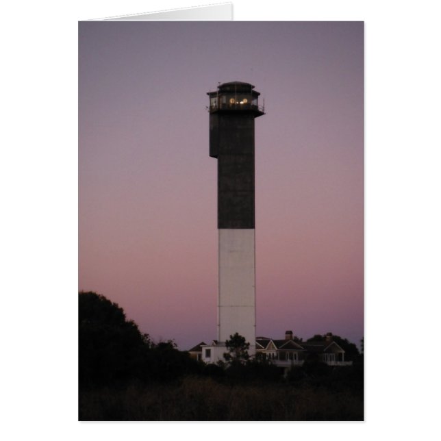 Sullivans fyr på ön Sunset OBS Kort (Framsidan)
