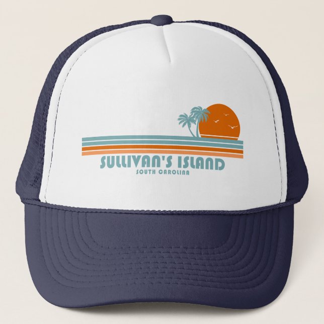 Sullivan's Island South Carolina Sol Palmträd Keps (Framsida)
