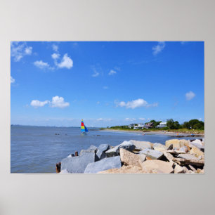 Sullivans ö Charleston South Carolina Poster