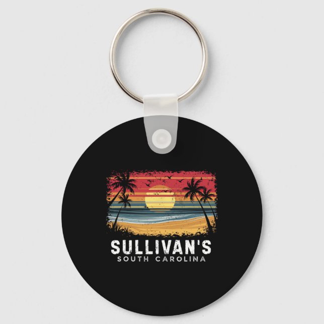 Sullivans South Carolina Surfbräda Strand  Nyckelring (Framsida)