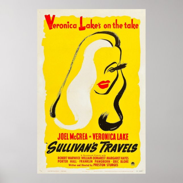 Sullivans Travels Poster (Framsidan)