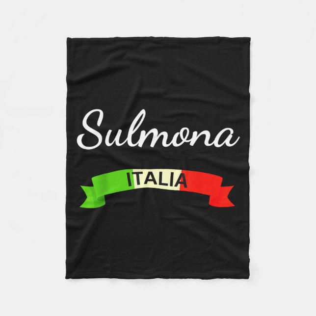 Sulmona Italy Flag Italia Souvenir Gift Matching I Fleecefilt (Framsidan)