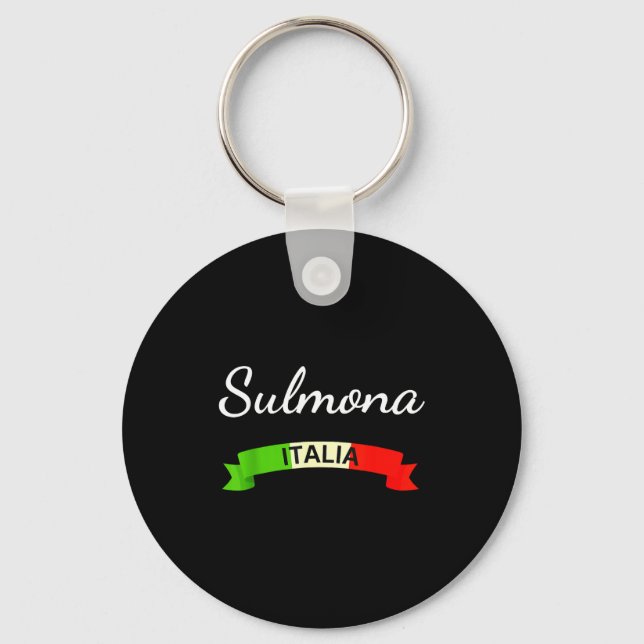 Sulmona Italy Flag Italia Souvenir Gift Matching I Nyckelring (Framsida)