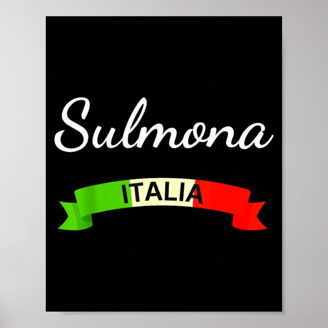 Sulmona Italy Flag Italia Souvenir Gift Matching I Poster (Framsidan)