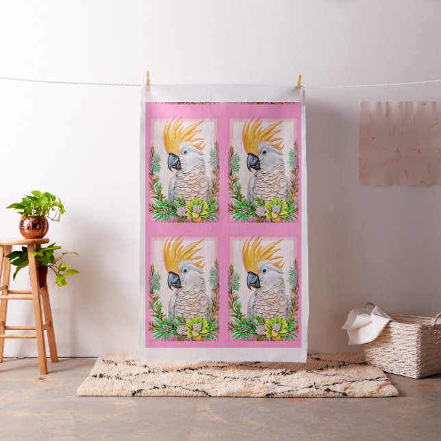 Sulpher Crested Cockatoo Sew dina egna tehanddukar Tyg (In Situ)