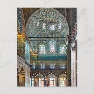 Sultan Ahmed-moskén. Interiör design. Vykort