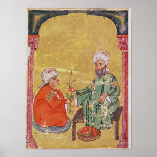Sultan Ahmet III med en av hans lärjungar Poster