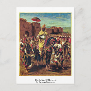Sultan i Marocko av Eugene Delacroix Vykort