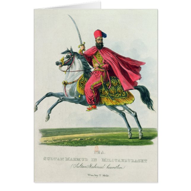 Sultan Mahmud II 1829 Hälsningskort (Framsidan)