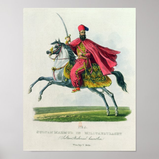 Sultan Mahmud II 1829 Poster (Framsidan)