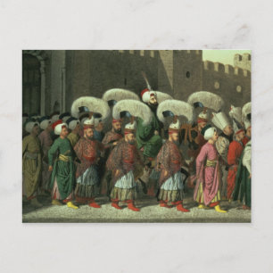 Sultan Mahmud II i Procession, 1809 Vykort