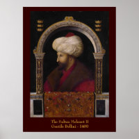 Sultan Mehmet II Kanvastryck