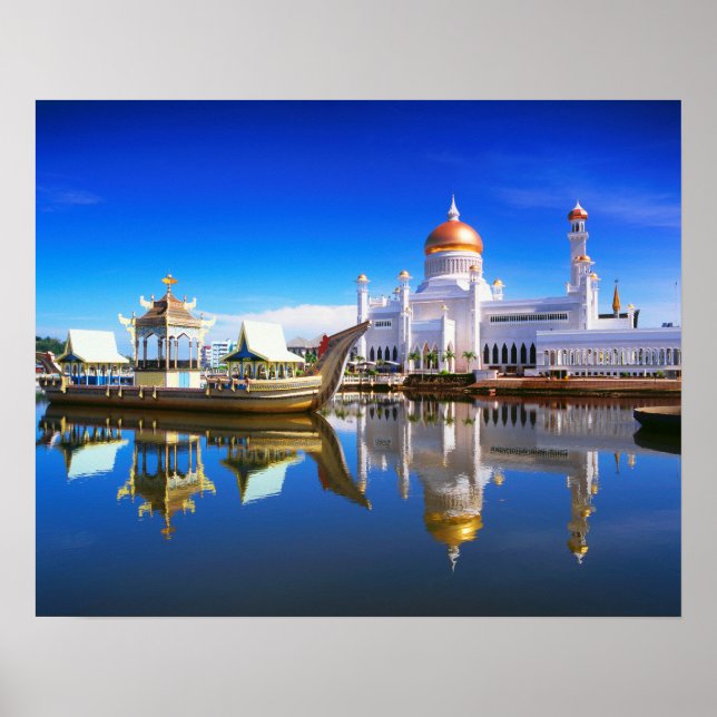 Sultan Omar Ali Saifuddien Mosque Poster (Framsidan)