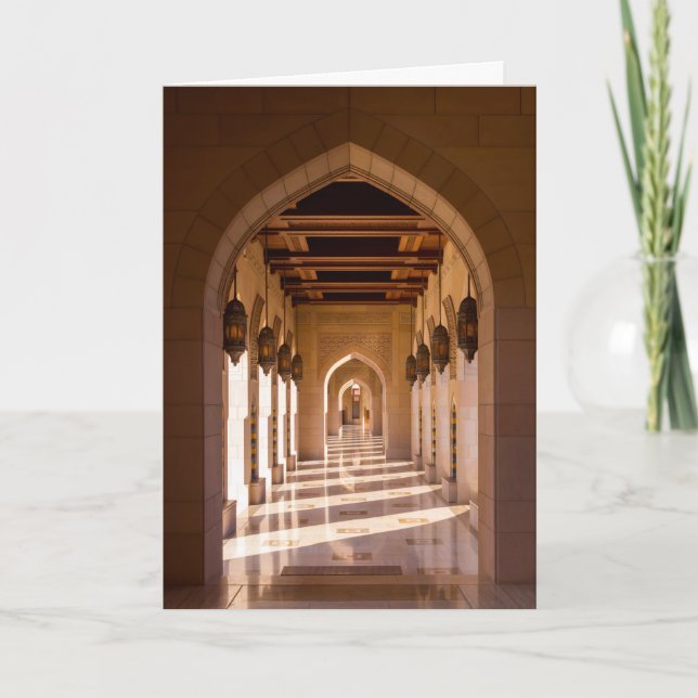 Sultan Qaboos Grand Mosque i Muscat, Oman Kort (Framsida)