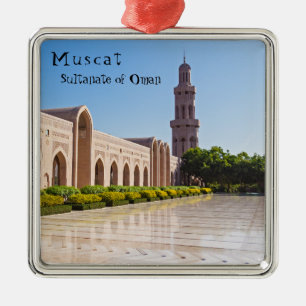 Sultan Qaboos Grand Mosque in Muscat, Oman Julgransprydnad Metall